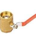 Heavy Duty Brass Ball Valve One Half Inch Female Thread with orange lever for high pressure water, oil, gas lines.