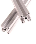 European 4040 Aluminum Profile Extrusion 1000mm Pair with T Slot for DIY 3D Printers, anodized silver, high strength 6063 aluminum