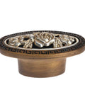 Single Hole Antique Rose Flower Carved Door Handle For Cabinets Drawers And Wardrobes Lightweight Alloy Hardware With Dope Vintage Finish Easy Install Rust Resistant Durable Kitchen Cabinet Pull For Dressers And Furniture showing a detailed rose pattern.