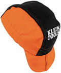Flame Resistant Welding Cap With Wide Neck Bill Sweat Absorbing Padding FR Cotton Safety Hat For Welders Orange And Black