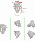 Ultimate 40Pcs Heavy Duty Door Trim Panel Retainer Clips Plus Plastic Car Rivets And Auto Fasteners Kit, 10.5mm white clip