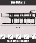 Heavy Duty Tool Organizer Wall Mount For Drill And Cordless Tools Garage Workshop Pegboard Rack With One Layer And Four Slots Rust Resistant Iron Construction For Pro Grade Organization And Easy Access size details