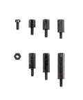 180 Piece Nylon Standoff Kit Male To Female M2.5 Threaded Spacers, Lengths 6 To 20mm, Dark Color, Durable Nylon Spacer Kit For Electronics Enclosures, Dope DIY Projects, Robotics. Assorted black M2.5 nylon spacers and nuts