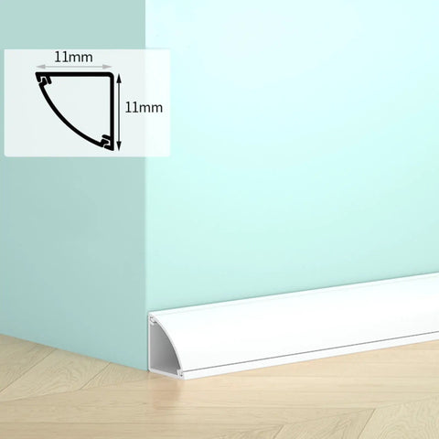 Ditch The Wall Drill And Toss The Tangled Cords Peel And Stick Square Cable Raceway Covers Messy Wires Fast, 11mm white PVC cover on wall.