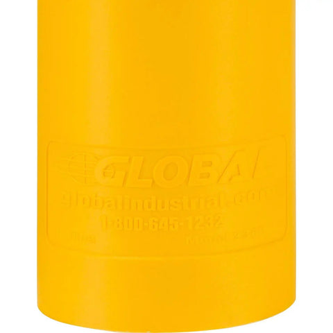 60 Inch Round Bollard Post Sleeve With Dome Top Hdpe Guard delivering impact protection, UV-resistant yellow plastic.
