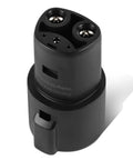 No Stress On The Fly J1772 To Tesla Charging Adapter close-up view showing connectors and design for Model 3 Y S X.