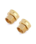 Garden Hose Swivel Adapter Brass 3/4 Inch GHT To 1/2 Inch NPT Fitting Quick Connect Double Female Connector Easy Install Pack Of 20 Heavy Duty Outdoor Use Durable Leak Free Seal Universal Fit Corrosion Resistant Ideal For Lawn Care And Garden Projects, brass hose fitting pair