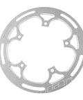 52T Aluminum Chainring Guard For Mountain Bikes 130mm BCD Crank CNC Machined Aluminum Alloy Easy Install Anti Skip Durable Silver Finish