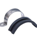 10Pc 304 Stainless Steel Rubber-Lined U Clips Hose Pipe Clamp Set 12mm-55mm Fits A Wide Range Of Hoses And Cables, Heavy Duty Mounting Solution For Cars, Boats, And Home Projects, 32mm.