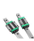 Heavy Duty High Precision Linear Guide Rail Kit Featuring Two Inch Eight HGR15 Slotted Rails With Fourpcs HGH15CA Slider Blocks For Smooth CNC Axis Motion And Zero Friction Movement In Any DIY Project Setup, two HGR15 rails with HGH15CA blocks