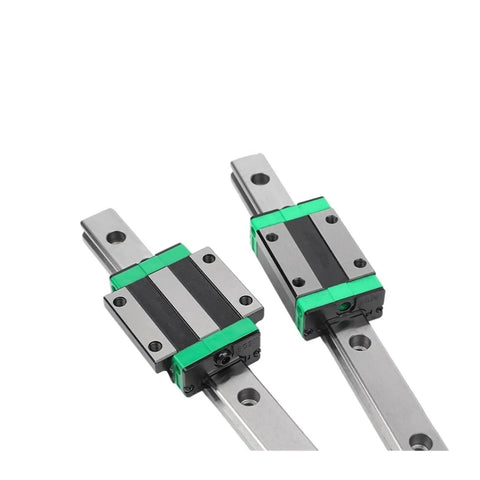 Heavy Duty High Precision Linear Guide Rail Kit Featuring Two Inch Eight HGR15 Slotted Rails With Fourpcs HGH15CA Slider Blocks For Smooth CNC Axis Motion And Zero Friction Movement In Any DIY Project Setup, two HGR15 rails with HGH15CA blocks