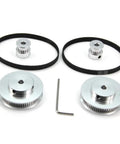 GT2 Synchronous Timing Pulleys Set Two Piece 20T And 60T Aluminum 5mm Bore High Precision Drive Pulleys With 200mm Length And 6mm Belt