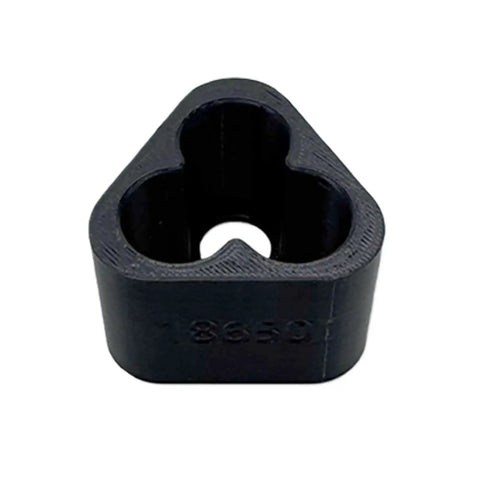 Top Rated Effortless Welding Clamp Fixture Set For Battery Pack Spot Crafting - black triangular fixture for precise cell positioning.