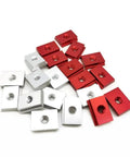 Red and silver Premium Aluminum T Track Router Kit M6 M8 slot nut jigs for woodworking tables and miter track systems