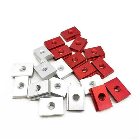 Red and silver Premium Aluminum T Track Router Kit M6 M8 slot nut jigs for woodworking tables and miter track systems