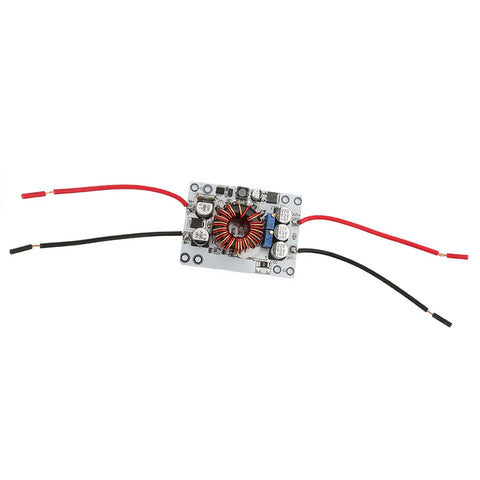 Heavy Duty 180W Dc Dc Boost Converter Module with connections, designed for solar arrays, EV chargers, and LED strips.