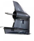 Straight Shot Outboard Engine Lower Unit Assembly With Long Drive Shaft For 2 Stroke 85HP, gray lower unit side view.