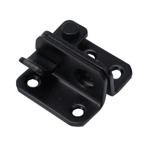 Black Stainless Steel Door Bolt Latch Lock For Wardrobe And Drawer Or Garden Shed Easy No Drill Install Punch Free And Simple Left Or Right Small Door Lock For Home Hardware, close-up