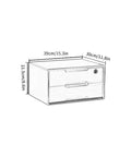 Wooden Desk File Cabinet With Lock Rustic Home Office Organizer Sturdy Paulownia Wood Build Lockable Drawer Storage Box dimensions