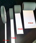 High Visibility Silver Reflective Sew On Fabric Tape Strips in 0.4, 1, 2, 4 inch widths for clothing edging