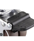 Heavy Duty Silent Furniture Casters With Lock Tight Rollers for Cart Pallets And Couches, close-up of locking mechanism.