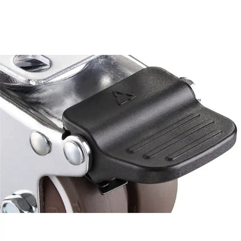 Heavy Duty Silent Furniture Casters With Lock Tight Rollers for Cart Pallets And Couches, close-up of locking mechanism.