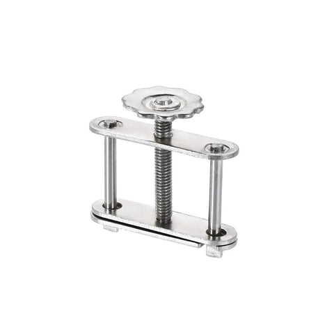 Flow Control Tubing Clamps Set For Lab Use, Adjustable Swivel Hose Clamps With Screw Compression, iron clamp on white background