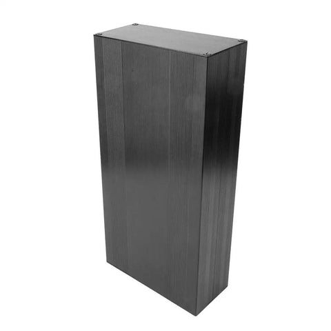 Heavy Duty Aluminum Electronics Enclosure With Pro Grade Heat Sink For Rugged Diy Builds And Audio Amp Pcbs Customizable 300 Millimeter Shell side view showcasing sleek design and matte finish.
