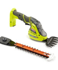 Heavy Duty 18V Cordless Grass Shear And Shrubber Trimmer Featuring Quick Swap Blades for efficient yard work and garden cleanup.