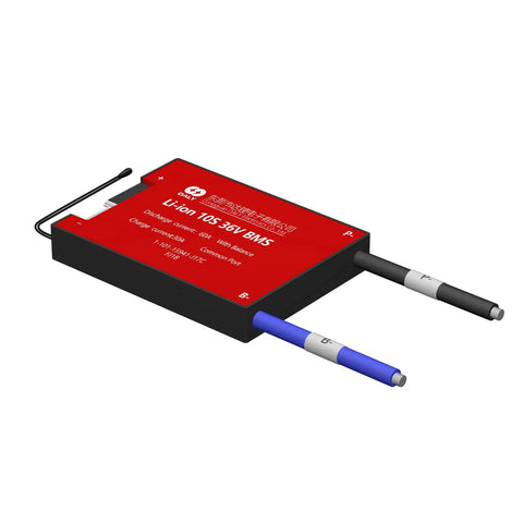Rock Solid 36V BMS For 18650 Lithium Ion Battery Pack 60A 10S Protection Module with balance wires and thermal shield.