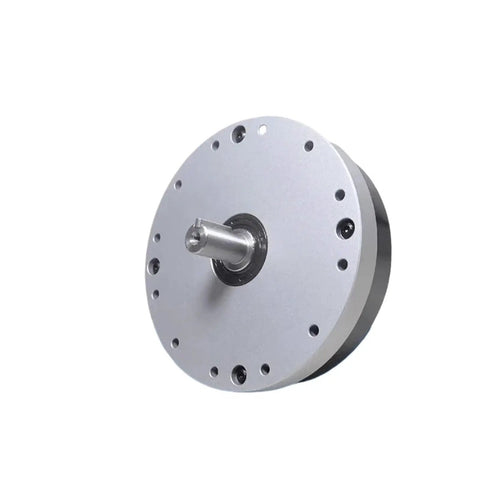 Heavy Duty Harmonic Drive Reducer Input Shaft Gearbox For Stepper And Servo Motors, silver compact design with shaft.