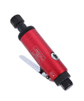 Pro Level High Speed Pneumatic Die Grinder With Adjustable Intake And 25000 RPM Air Motor side view showing red rugged steel design.