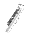 Measurement of Two Pack Undermount Drawer Slides With Soft Close Damping For No Slam Quiet Smooth Glide Cabinet Rails Ideal For Kitchen And Furniture Drawers Easy Install Durable Dampening Hardware