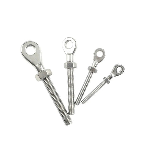 Five Piece Marine Grade 316 Stainless Steel Eye Bolts With Nuts For DIY Rigging Hardware Balustrade Kit M5 M6 M8 M10 set
