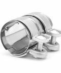 2 Inch Beefy Stainless Steel Exhaust Clamp Butt Joint Band Clamp for Pipes Mufflers Universal Automotive Exterior Exhaust Sleeve Connector