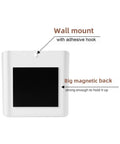 Magnetic Lint Bin With Lid And Dryer Sheet Holder For Laundry Room No Mess Space Saving Lint Trash Can and magnetic back view