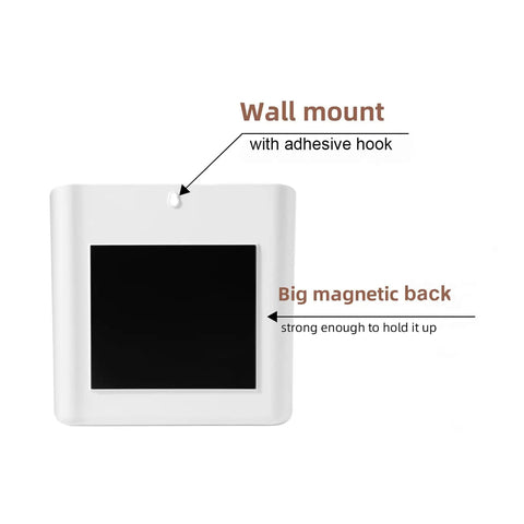 Magnetic Lint Bin With Lid And Dryer Sheet Holder For Laundry Room No Mess Space Saving Lint Trash Can and magnetic back view