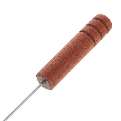 Stainless Steel Baiting Needle Tool With Nonslip Wood Handle For Threading Worms And Hooks Keeps Your Hands Safe And Goes Handy For Outdoor Carp And Lake Fishing Rig Work, stainless steel needle with wood handle