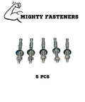 Wedge Anchors Heavy Duty 304 Stainless Steel Expansion Bolts For Concrete And Masonry Corrosion Resistant Durable Construction Three Eighths Inch By Three Inch Size Five Pack Ideal For Structural Mounts And Heavy Equipment Secure Anchoring, shown front view.