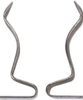 Set of four stainless steel boat hook spring clamp holder brackets.