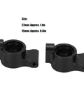 Beefy Aluminum Alloy Rear Axle Cup For 1x10 RC Cars, precision fit black rear hub carrier, heat resistance, durable metal.