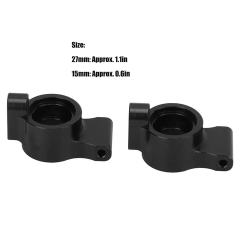 Beefy Aluminum Alloy Rear Axle Cup For 1x10 RC Cars, precision fit black rear hub carrier, heat resistance, durable metal.