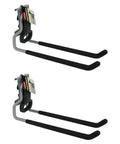 Direct Mount to FastTrack Rail Hook Set Pack of 2 50 LB Capacity Satin Nickel Wall Mounted Heavy Duty Garage Storage for Tools Sports Gear