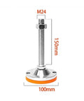 Heavy Duty Leveling Feet Four Pack Nonslip Adjustable Screw Legs with M24 screw, 150mm height and 100mm base for stability.