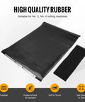 Black rubber CNC milling machine dust cover with accordion bellows, 2 pcs for front and back, for Bridgeport metal machines