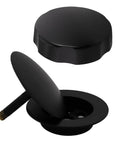 Tubular 27 Inch Cable Drive Bath Waste In Sleek Matte Black With Rotary Knob European Style Pop Up Stopper And Strainer