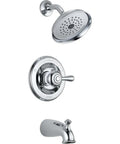 Leland Monitor 14 Series Tub And Shower Trim Kit With Single Lever Pressure Balance Valve Scald Guard Solid Brass Construction Chrome Finish