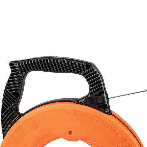 Handle and housing of Stainless Steel Electrical Fish Tape With Double Loop Tip And Optimized Housing For Easy Wire Pulls