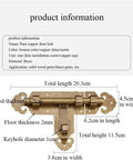 Solid Brass Slide Bolt Door Lock And Gate Latch For Cabinets And Windows Real Heavy Duty Hardware in bronze color with dimensions.