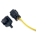 Top Shelf Ambient Temperature Sensor With Connector Pigtail Harness for Hyundai Kia with black connectors and wiring.